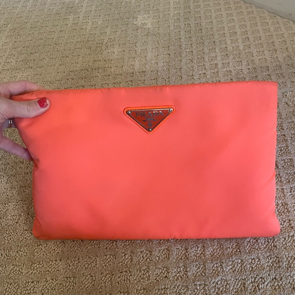 Orange Prada Clutch